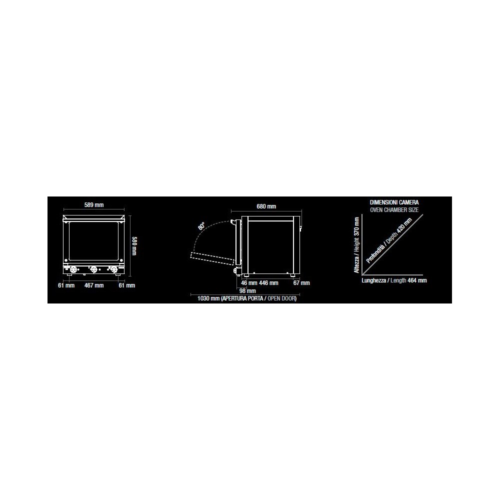 GRIGLIA FORNO dimensioni 435x350 - CROMATO